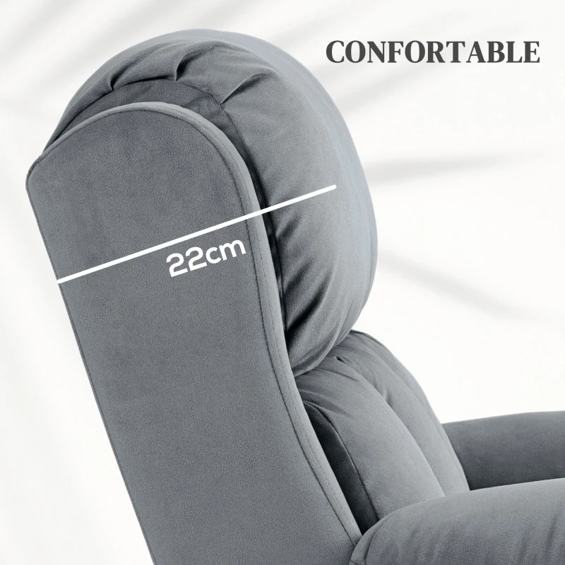 HOMCOM Fauteuil releveur électrique avec fonction massage et chaleur inclinaison réglable revêtement synthétique tissu gris