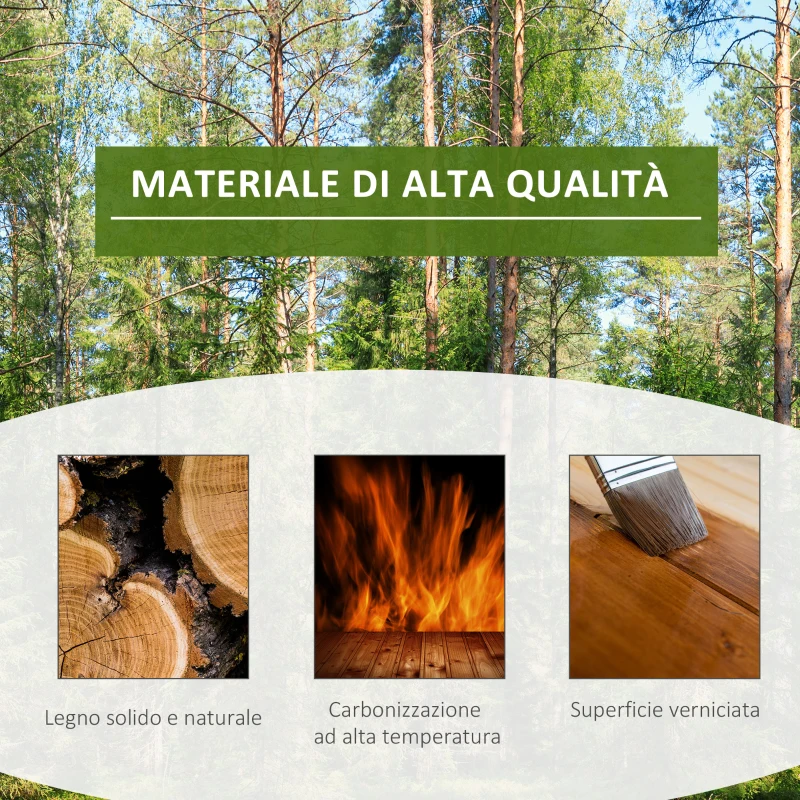 Outsunny Scaffale Porta Piante Asimmetrico a 6 Livelli per Giardino e Casa in Legno, 98x28x96.5cm