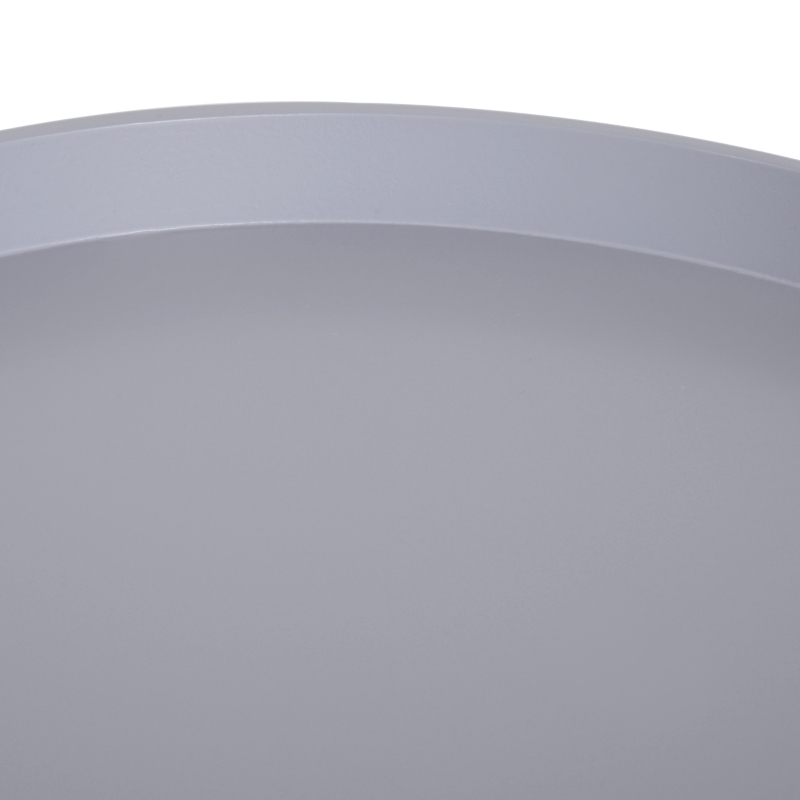 HOMCOM Mesita de Noche con 1 Cajón Mesa Auxiliar Redonda con Borde Elevado y 3 Patas de Madera para Dormitorio Sala de Estar Estilo de Moderno Ø38x45 cm Gris