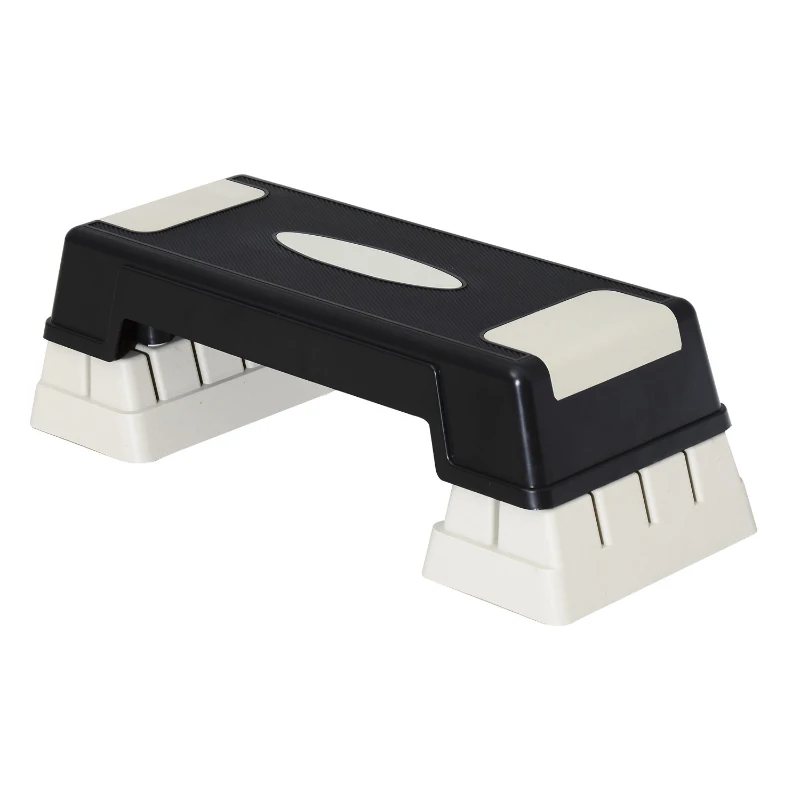 HOMCOM Steppbrett Aerobic Fitness Heimtrainer Stepper 3fach höhenverstellbar