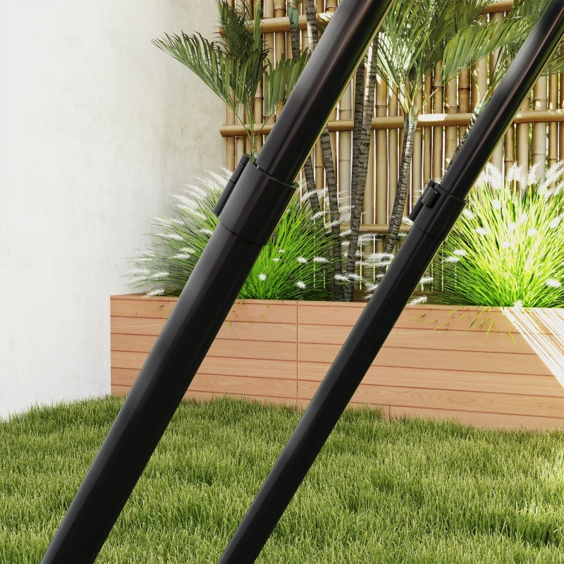 HOMCOM Rebounder Pieghevole e Regolabile da Esterno per Calcio, Baseball e Pallavolo, 128x118x108-120 cm, Nero