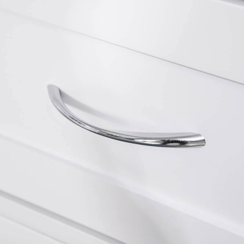 kleankin Meuble Bas de Salle de Bain sur Pied 2 Portes étagère tiroir Niche MDF Blanc