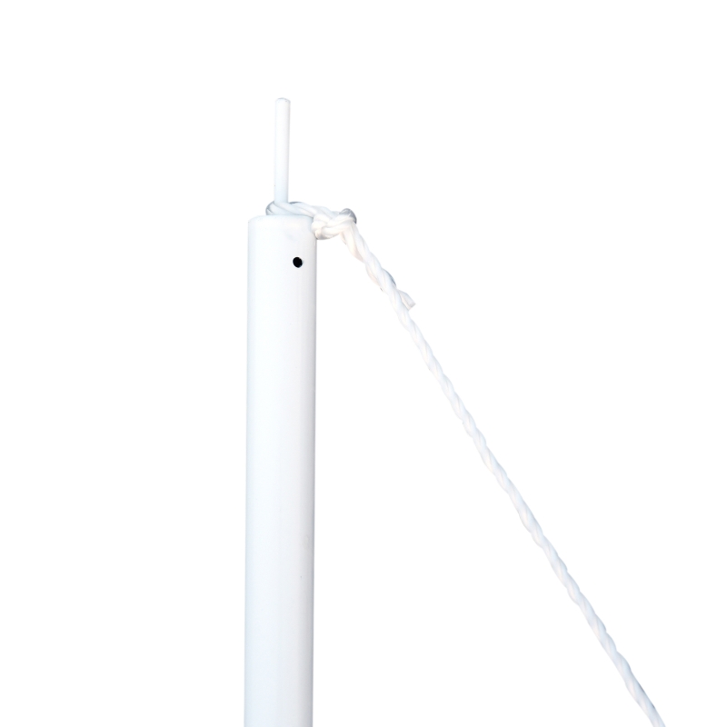 Outsunny Set Palo per Tenda a Vela con Picchetti di Fissaggio e Corda Φ25mm × 3m Bianco