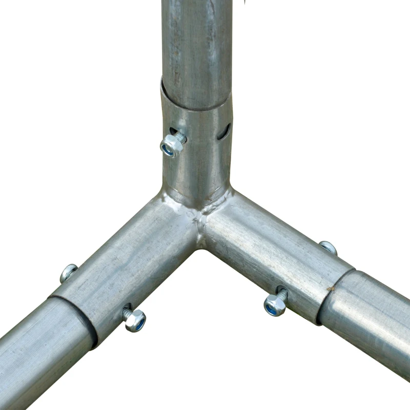 Outsunny Invernadero de Túnel Invernadero de Jardín 295x200x190 cm Invernadero con Ventanas y Puertas para Cultivo Plantas Blanco