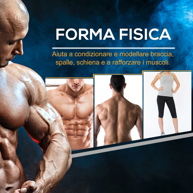 HOMCOM Manubrio 15 kg Esagonale con Impugnatura Antiscivolo, in Acciaio e Gomma, Ø15.5 x 33.6 cm, Nero