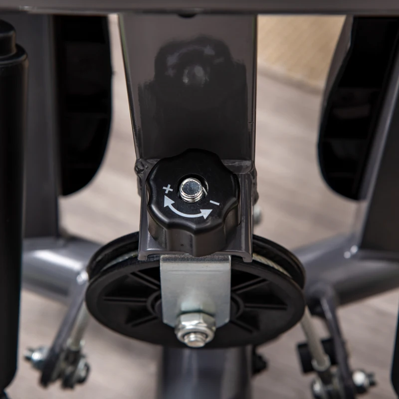 HOMCOM Stepper con Manubrio, Pedali Antiscivolo e Monitor LCD, in Acciaio e ABS, 55x44x108 cm, Nero Grigio e Verde