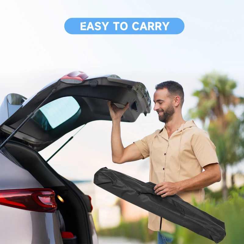 HOMCOM Projector Screen and Stand with Carry Bag, 120 inch Portable Front & Rear Projection Screen, 4K HD 16:9 Screen for Outdoor and Indoor, Home Theater, Presentation