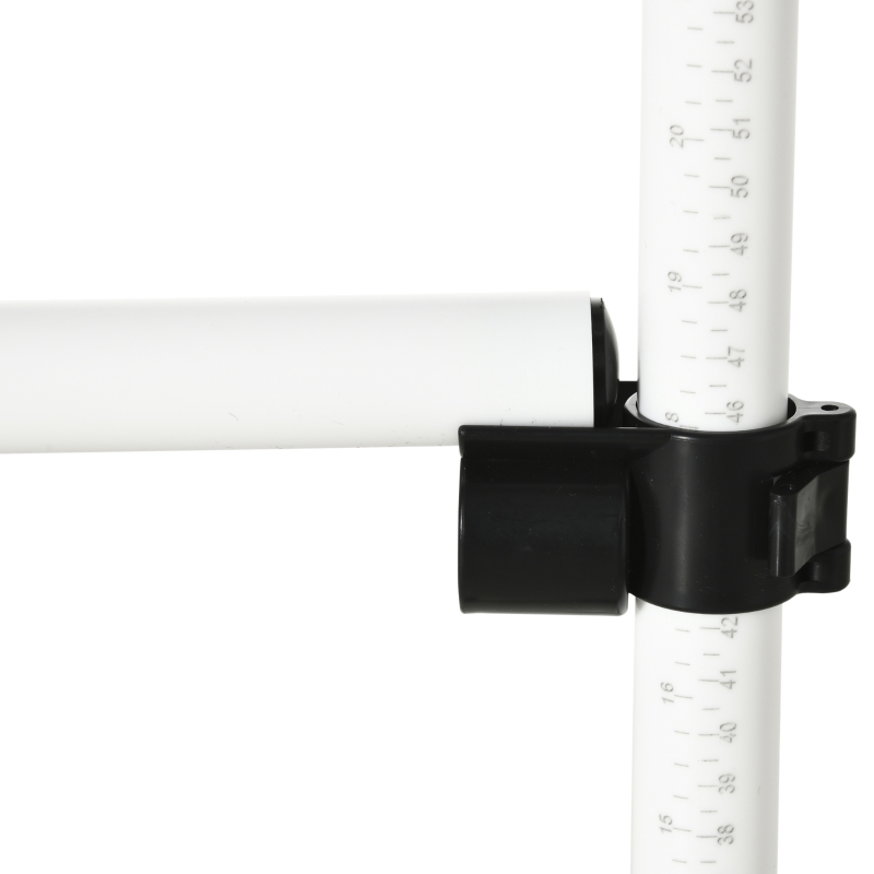 PawHut Agility pour chiens, kit agility chien parcours, set de 4 obstacles professionnels hauteur réglable, système de maintien au sol sac transport parfait pour jeux intéressants, entraînement, blanc