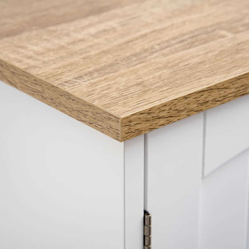 kleankin Mueble sobre Inodoro Armario Alto para Lavadora con Balda Interior Ajustable para Baño WC 64x22x165 cm Blanco