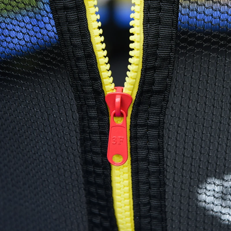 HOMCOM Tappeto Elastico per Bambini da 3 Anni con Rete di Protezione e Corde Bungee Ø140x160Acm, Blu