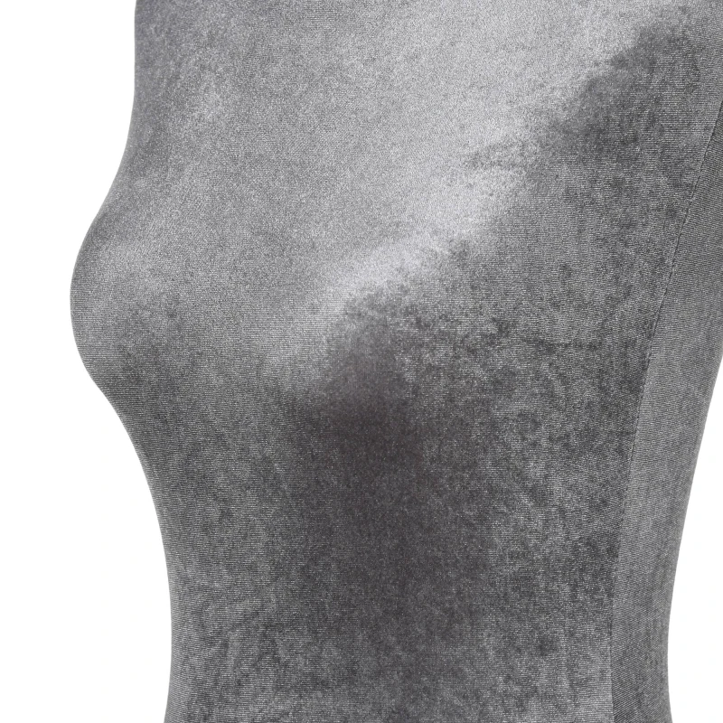 HOMCOM Maniquí de Costura Ajustable a 130-168 cm con Trípode de Madera para Fotografía de Moda Exposición de Prendas Gris