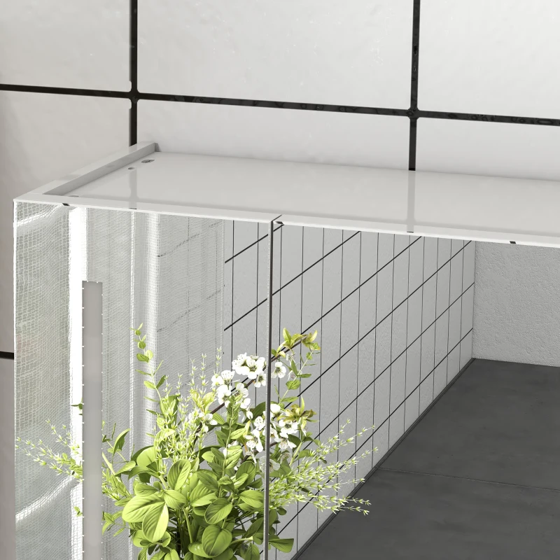 kleankin Armadietto con Specchio con Ripiani Regolabili e Luci LED a 3 Colori, in MDF e Vetro, 90x15x70 cm, Bianco