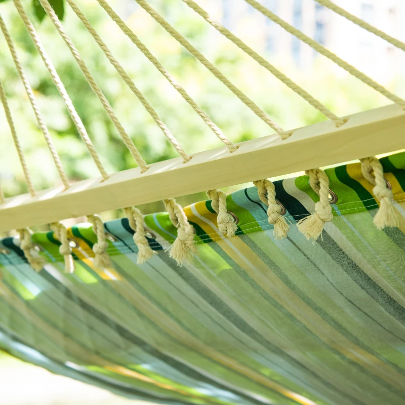 Outsunny Amaca da Giardino per 1-2 Persone Max 180kg da Interni ed Esterni con Cuscino Removibile 400x140cm