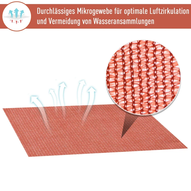 Outsunny Sonnensegel Sonnendach Sonnenschutz Dreiecke HDPE Grau 4 x 4 x 4 m