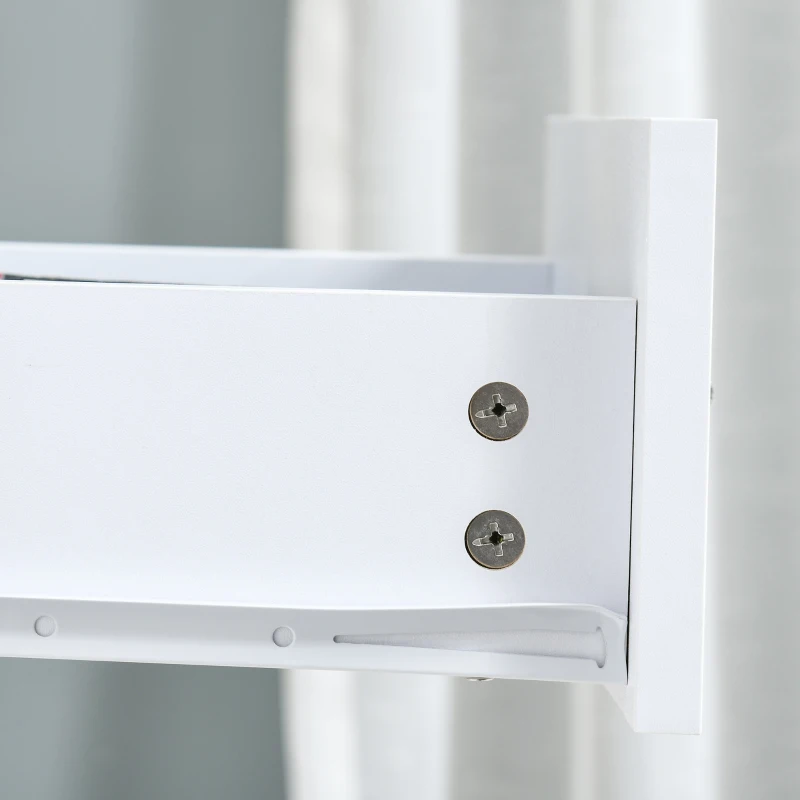 HOMCOM Sideboard, Modern Storage Cabinet with 2 Drawers, 2 Doors and Adjustable Shelf, Kitchen Cabinet for Living Room, Dining Room, High Gloss White