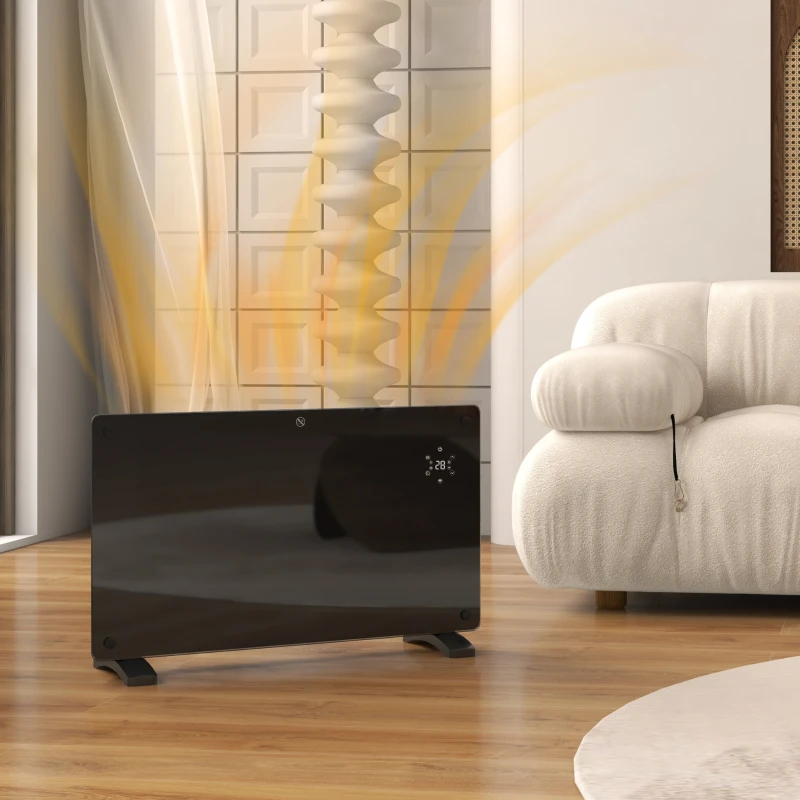 HOMCOM 1500W 5-35℃ Smart Control Heater - Black