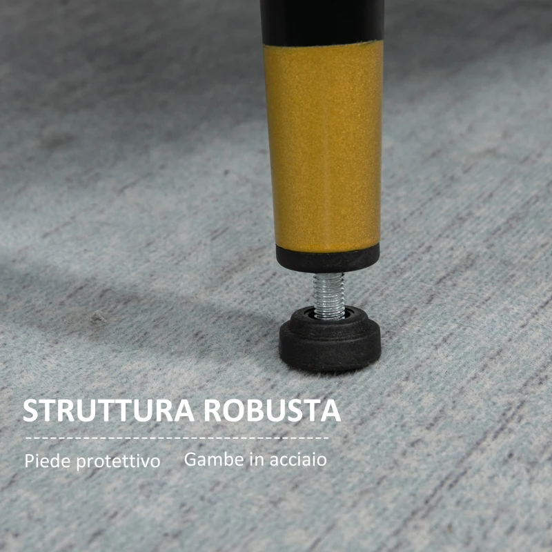 HOMCOM Poltrona Moderna in Tessuto con Seduta Imbottita e Gambe in Acciaio, 76x68x80 cm, Grigio