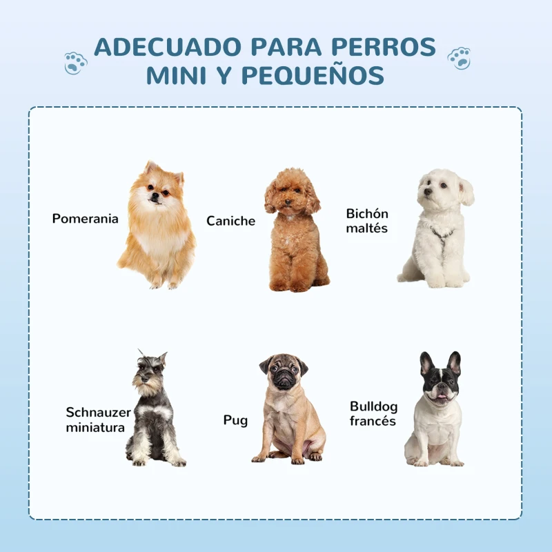 PawHut Jaula Plegable para Perros Jaula Metálica para Perros con Bandeja Extraíble y 2 Puertas 61x43x50 cm Blanco