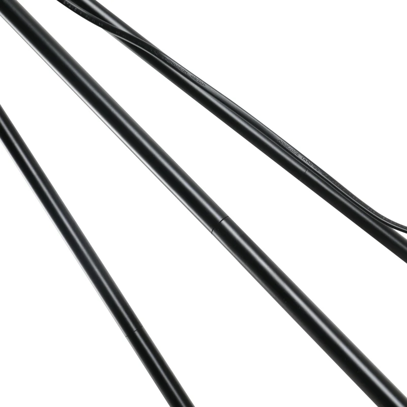 HOMCOM Stehlampe Stehleuchte Standleuchte E27, Stahl+Polyester, 37x37x152cm (Schwarz+Weiß)