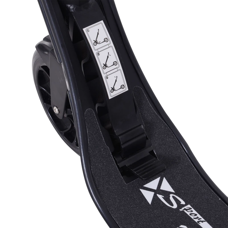 HOMCOM Scooter Kickscooter Roller Tretroller mit  200 mm rutschfesten Vollgummireifen für Erwachsene Kinder Teenager ab 14 Jahren höhenverstellbar faltbar Schwarz 93,5 x 38 x 95-105 cm