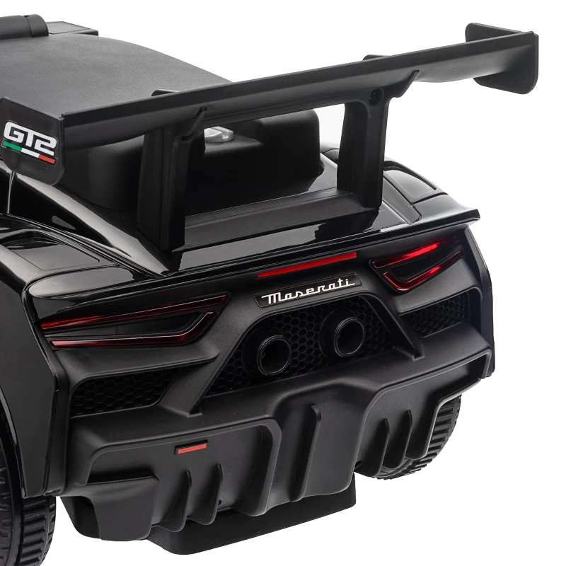AIYAPLAY Rutschauto, Maserati, Stauraum, Hupe & Musik, Flüsterreifen, für 1,5 bis 5 Jahre, bis 25 kg, Schwarz