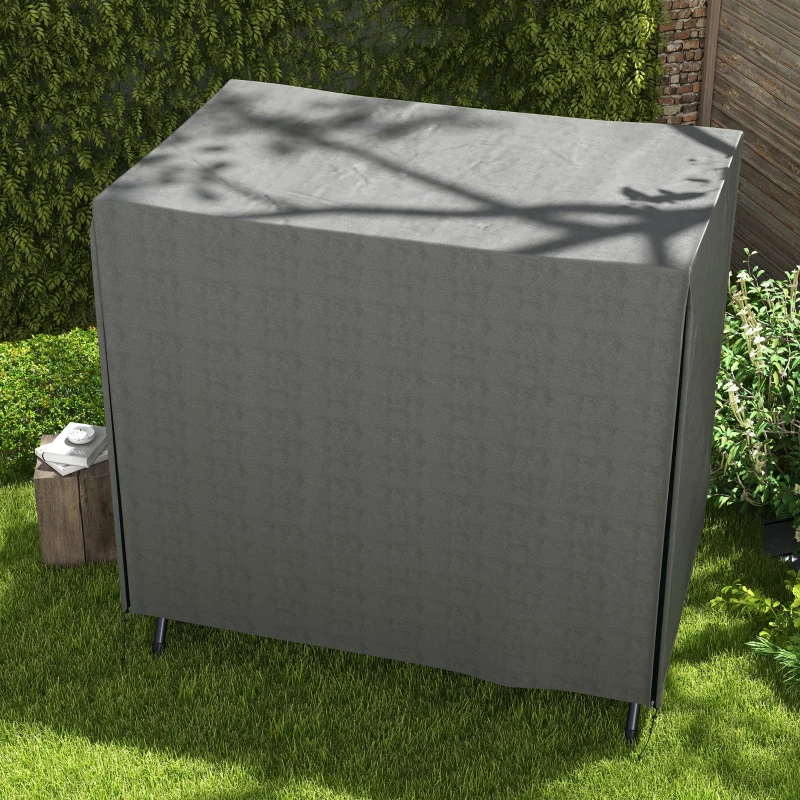 Outsunny Abdeckung für Gartenschaukel, Schutzhülle für Hollywoodschaukel, Abdeckhaube, wasserfest, 177 x 114 x 152 cm, Grau(m-8)