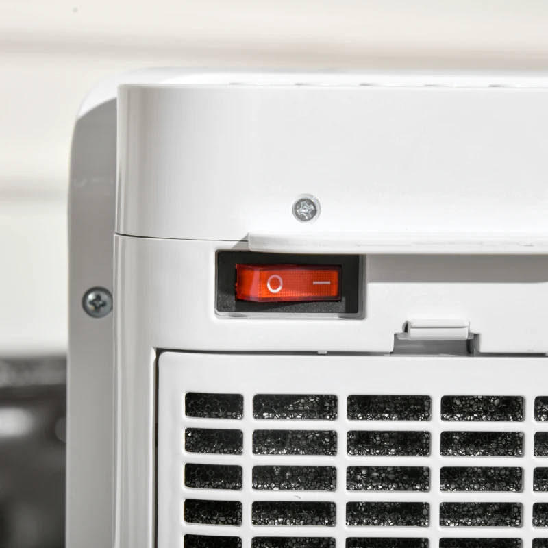 HOMCOM Chauffage d'appoint 1000W/2000W PTC chauffage électrique 3 modes 8H minuterie 45° oscillation télécommande blanc