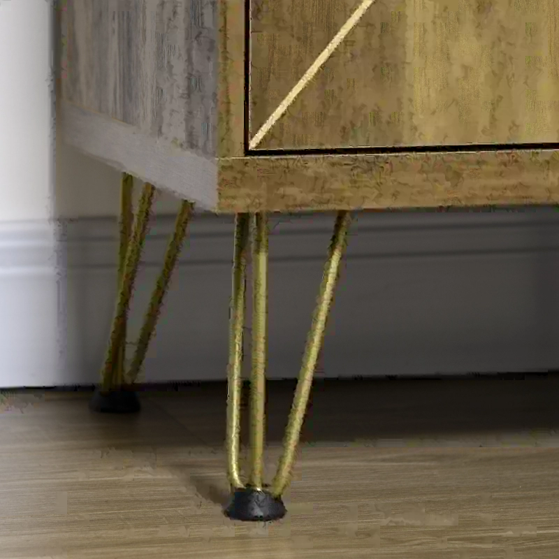 HOMCOM Mobile Multiuso con Armadietto e 3 Cassetti in Legno e Acciaio, 84x39x80.7cm, Bronzo