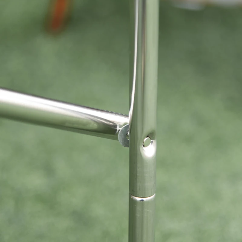 Outsunny Barbecue a Carbonella Grill BBQ da Giardino Balcone con Piano d'Appoggio Esterno Acciaio Inox 104 × 30 × 68cm