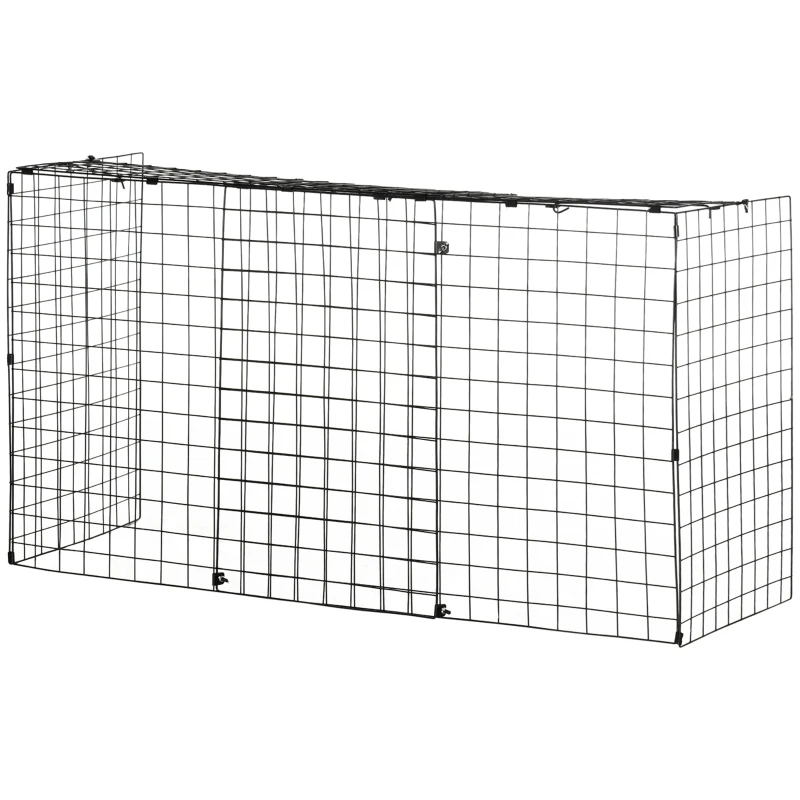 HOMCOM Extendable Fire Guard Screen, Freestanding Fire Screen Spark Guard, Folding Fireplace Cover, Wire Mesh, Child & Pet Safety Barrier for Fireplaces, 81.5-160cm, Black