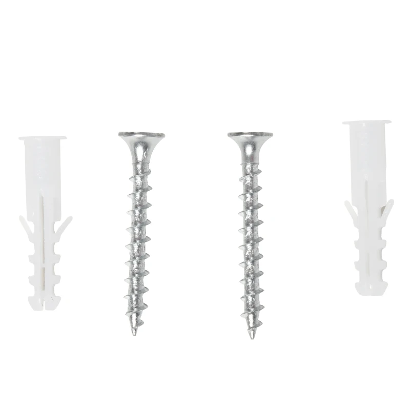 HOMCOM Badezimmerschrank, Spiegelschrank mit 2 Spiegeln, 2 Regale, 48 cm x 14,5 cm x 45 cm, Weiß