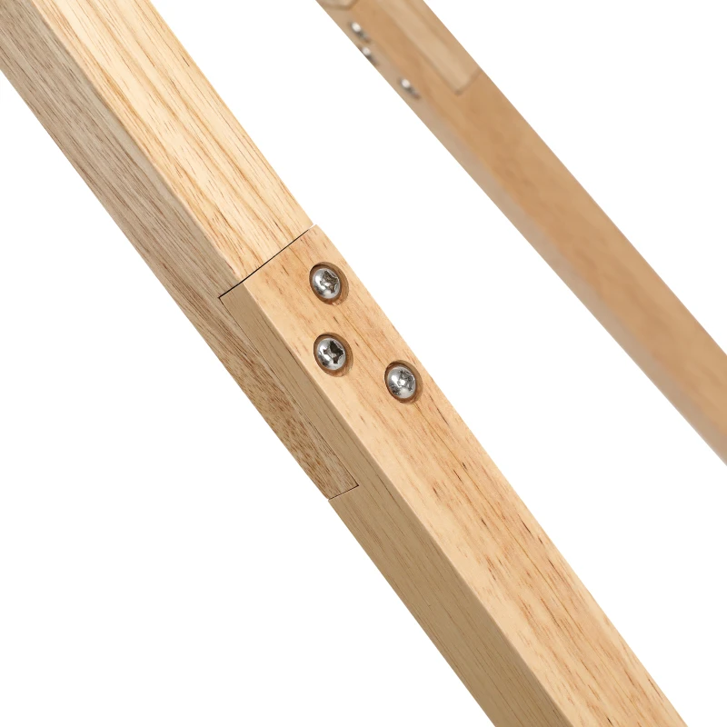 HOMCOM Floor Lamp with Elegant Wood Tripod, Free Standing E27 Bulb Lamp Versatile Use For Home Office - Grey