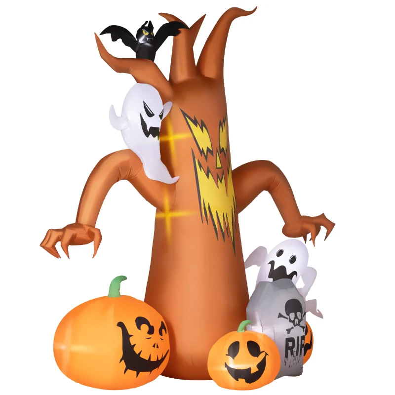 Outsunny 7.9ft Light-Up Halloween Tree Inflatable