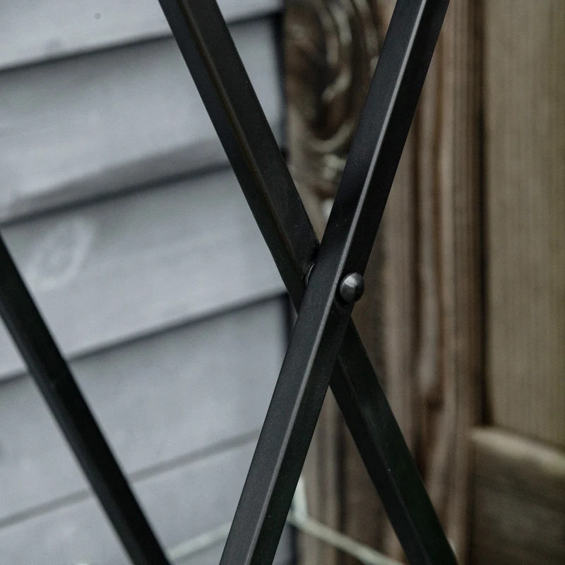 Outsunny Pflanzenständer Ø36 x 67 cm Blumenständer Pflanzenhalter klappbar rund für Balkon Steinmosaik Garten Indoor Outdoor mehrfarbrig