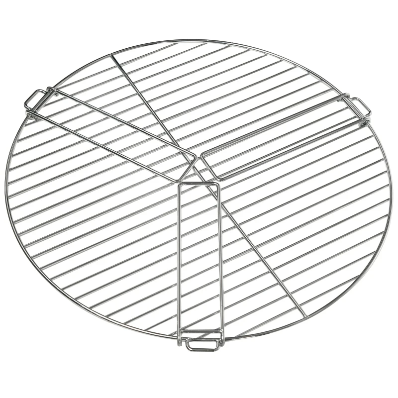 Outsunny Grille de barbecue en acier galvanisé grille BBQ portable avec 3 pieds repliables Ø 50 cm