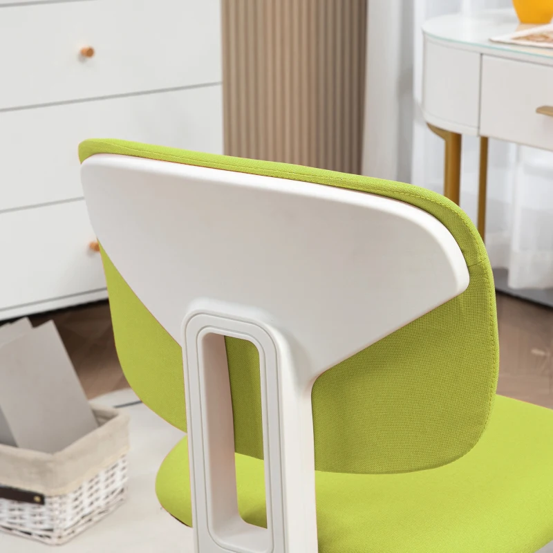 Vinsetto Silla de Escritorio Giratoria Tapizado de Tela con Altura Ajustable Estilo Moderno Carga 120 kg 48x53x80-90cm Verde Lima