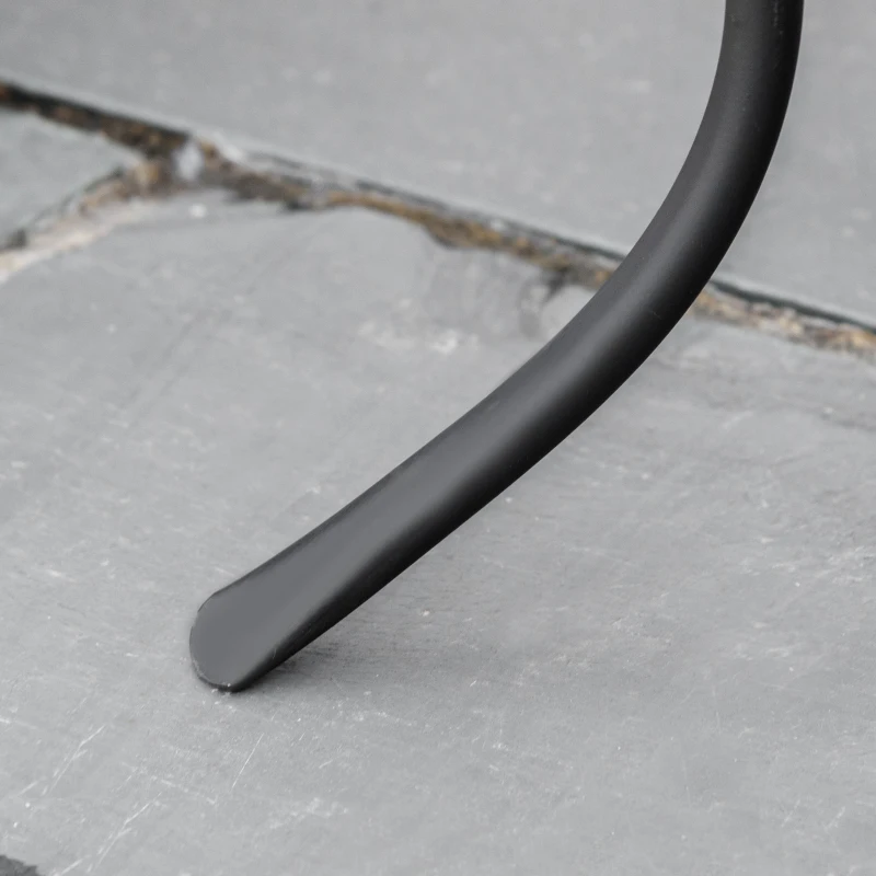 Outsunny Tavolino da Giardino Rotondo a Mosaico in Metallo con Piano in Ceramica, Ф35.5x53.5cm