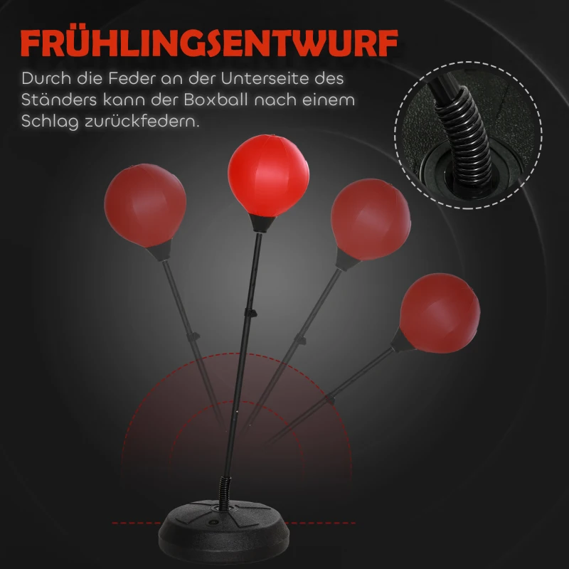 AIYAPLAY Boxsack für Kinder im Alter von 5-10 Jahren, mit Boxhandschuhen, höhenverstellbar