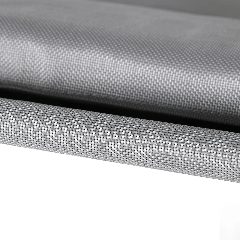 Outsunny Lettino Prendisole Reclinabile a 2 Posti in Acciaio con Cuscino e Tetto Parasole, 210x140x177 cm, Grigio