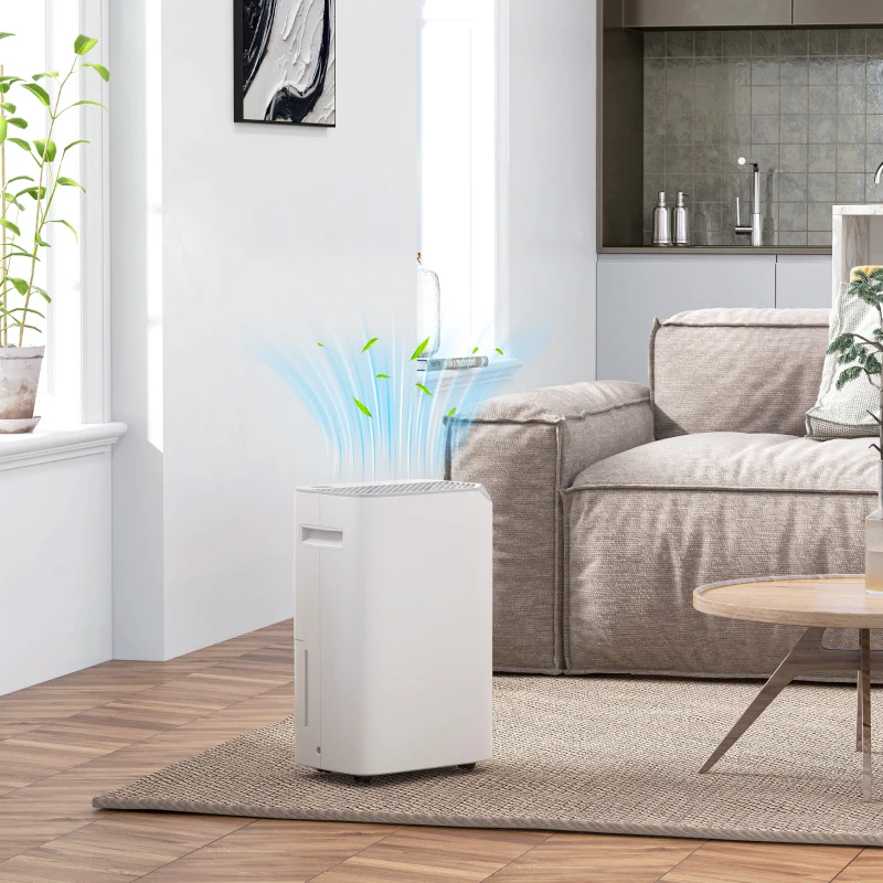 HOMCOM 20L/Day Dehumidifier, with Filter - White