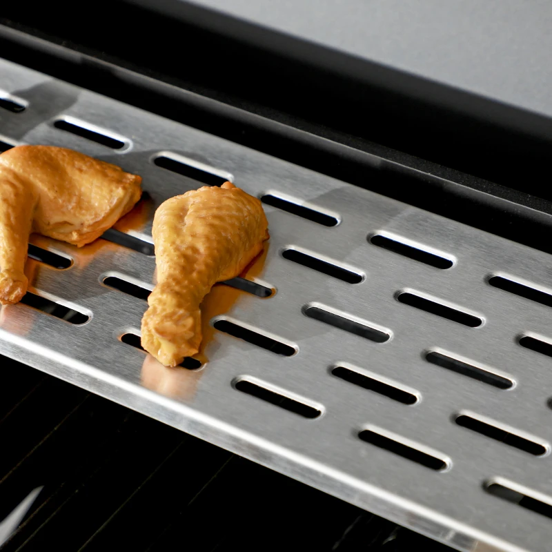 Outsunny 12kW Deluxe Duo Gas BBQ, with Grill, Plancha and Side Burner - Black