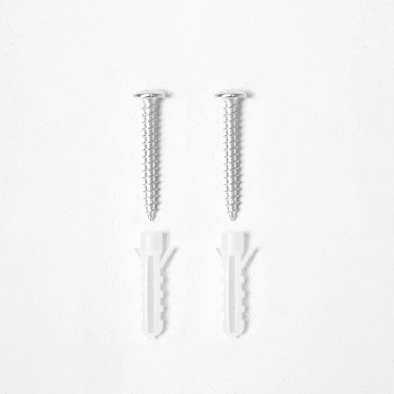 HOMCOM Espejo Decorativo de Pared 30x30 cm Espejo Redondo de Metal con Cuerda para Salón Entrada Estilo Moderno Blanco