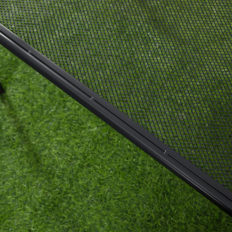 Outsunny Panchina da Giardino 2 Posti in Acciaio con Braccioli, 110.5x53.5x89cm, Grigio