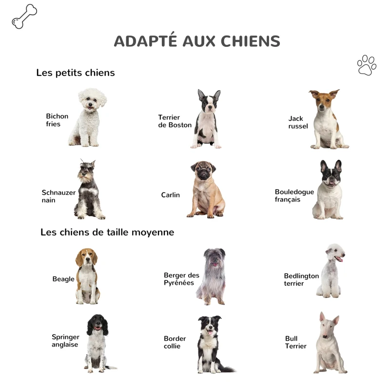PawHut Niche pour chien chenil à l'extérieur avec porte en métal à mailles à double ouverture et fenêtre d'air en PP et métal pour chiens de taille moyenne et petite 91 x 69 x 66 cm