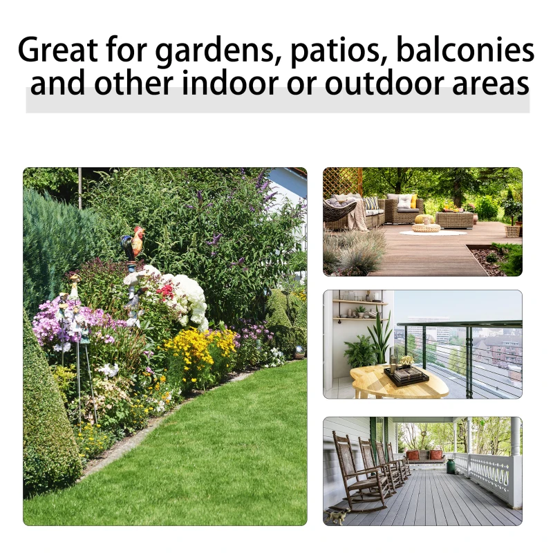 Outsunny Three-Piece Rocking Chair Garden Bistro Set - Beige