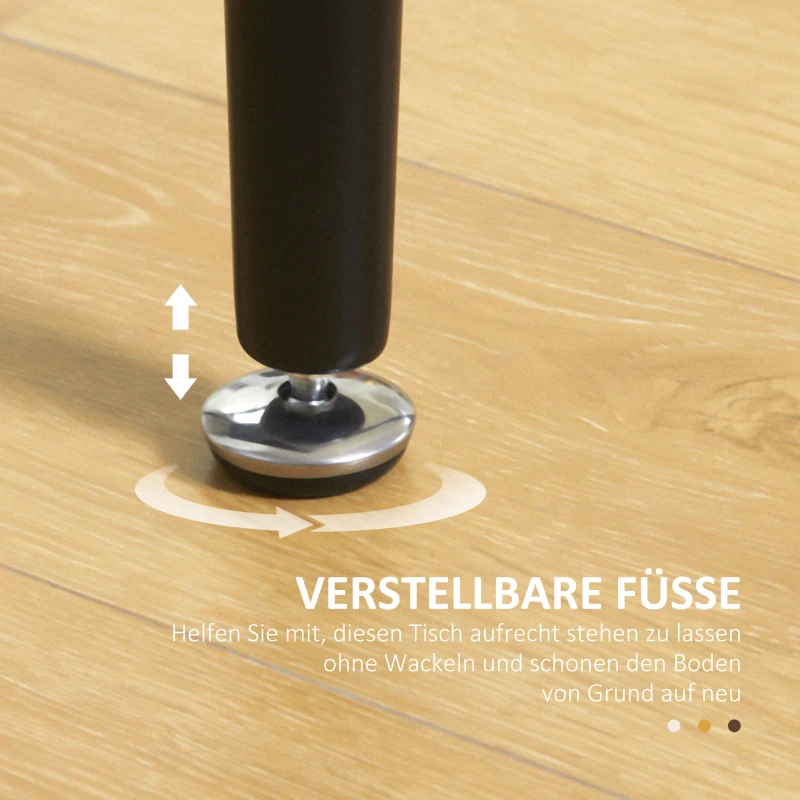 HOMCOM Stehtisch, Bartisch, Industrial Design, Stahlrahmen, Walnussholz-Optik, 118 x 58 x 108 cm