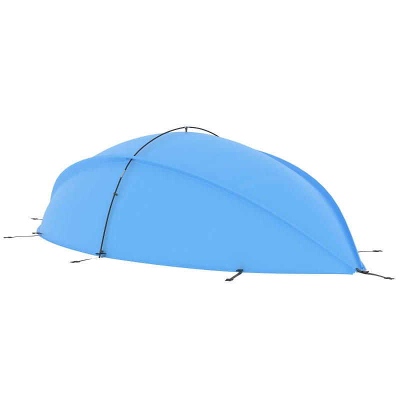 Outsunny Sonnenschutz für Pools, einfacher Aufbau, anpassbare Position, UV-Schutz, blau, 3 x 1,5 x 1,2 m