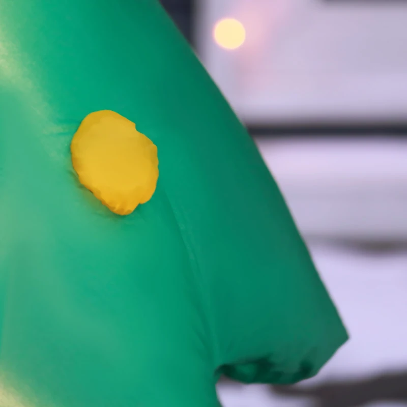 HOMCOM Albero di Natale Gonfiabile con Babbo Natale, Pupazzo di Neve, Luci LED e Gonfiatore, Altezza 185cm