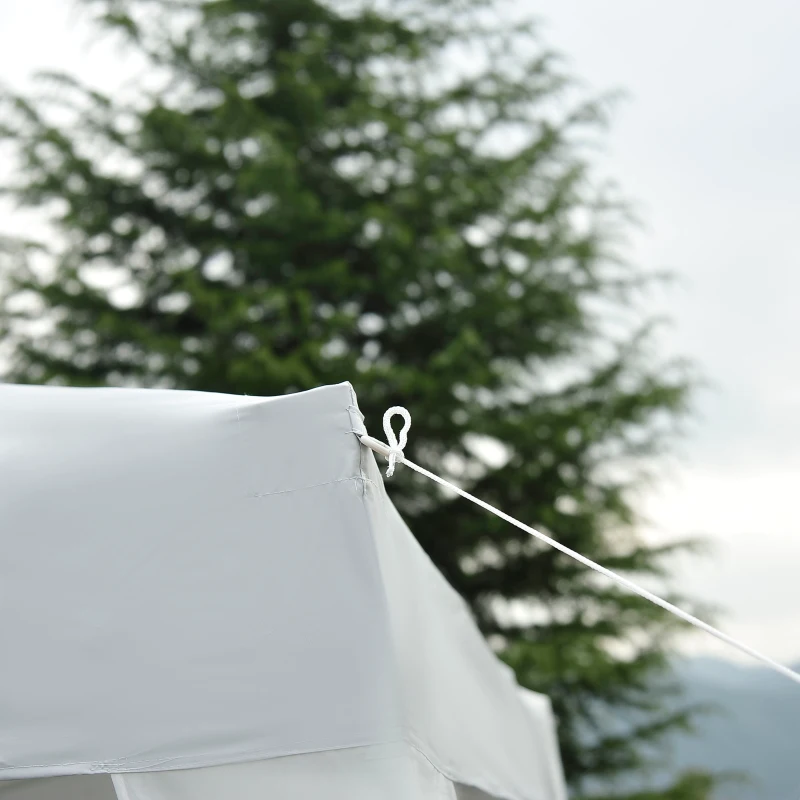 Outsunny Tonnelle de Jardin 3x3m Pop up Tente Pliable Acier Polyester imperméabilisé Anti UV avec Sac de Transport Blanc