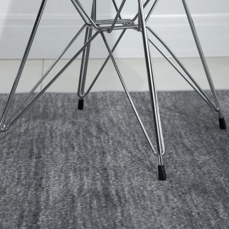 Lot de 2 chaises design néo-rétro Eiffel piètement métal assise dossier polypropylène